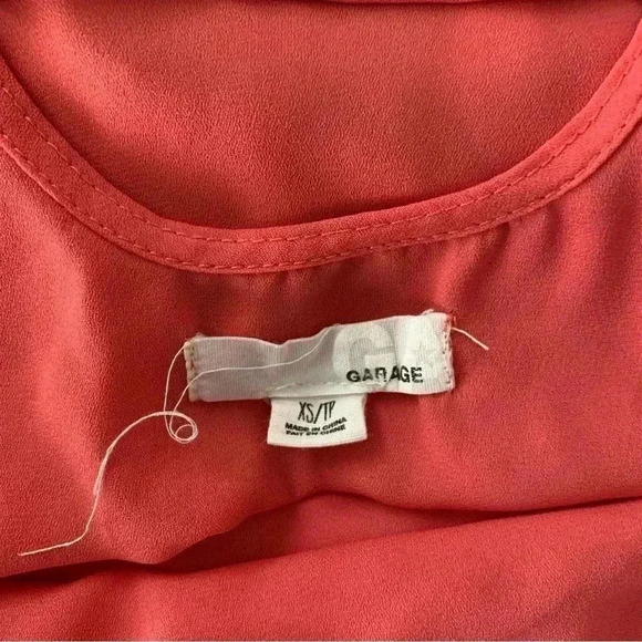 Garage orange pink chiffon flowy cutout tank top - Picture 6 of 6